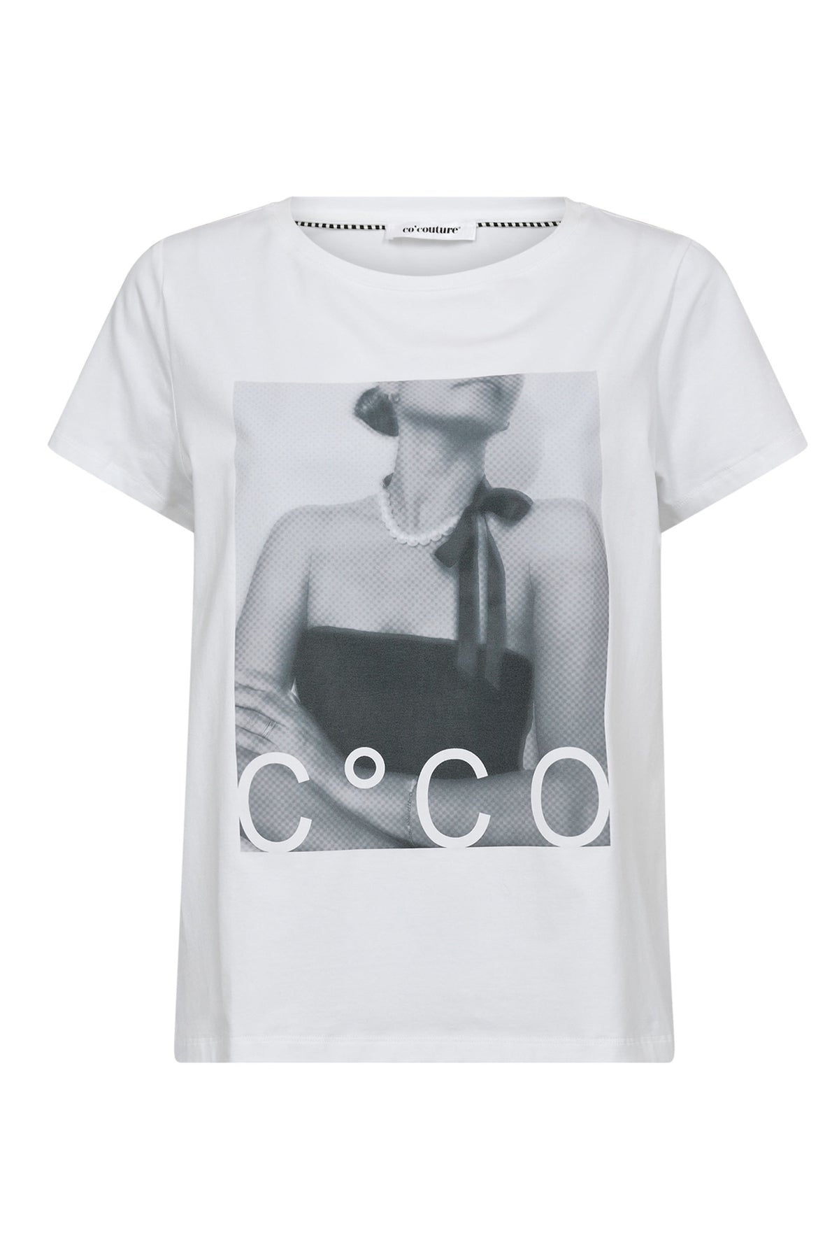 SiaraCC Pearl Necklace Tee 4000-White - 33181