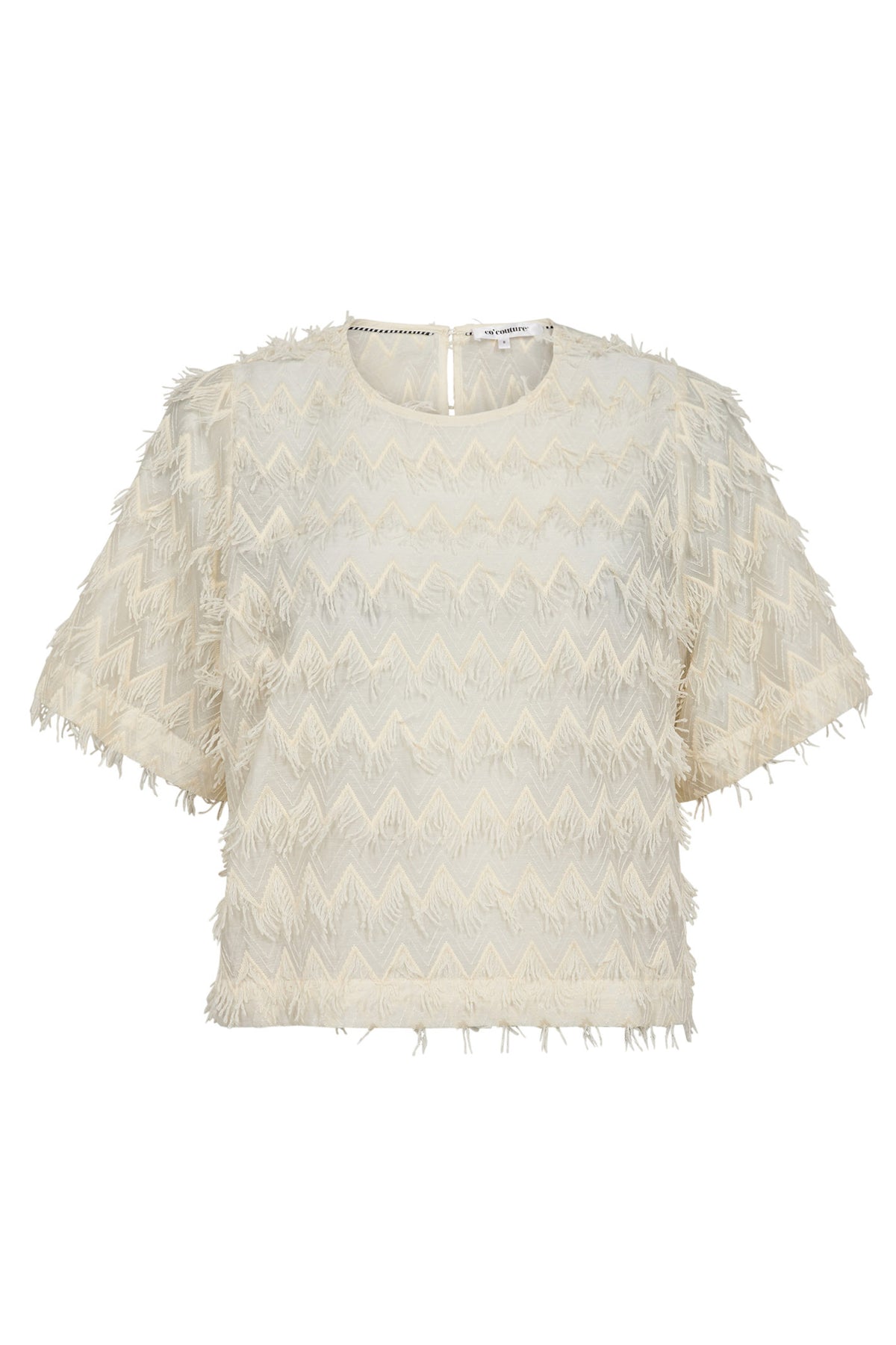 TriangleCC SS Blouse 11-Off white - 35765