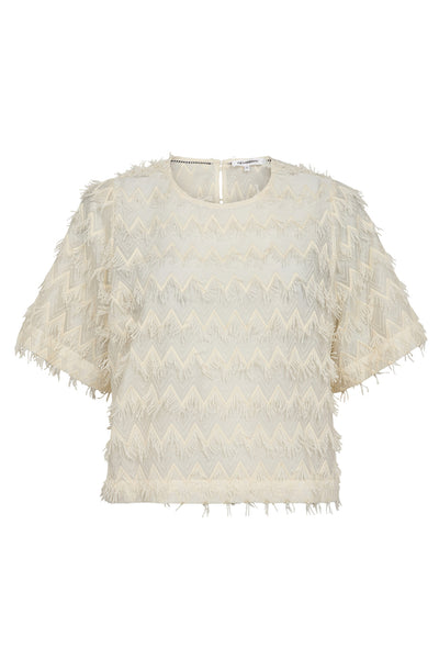 TriangleCC SS Blouse 11-Off white - 35765 Thumbnail