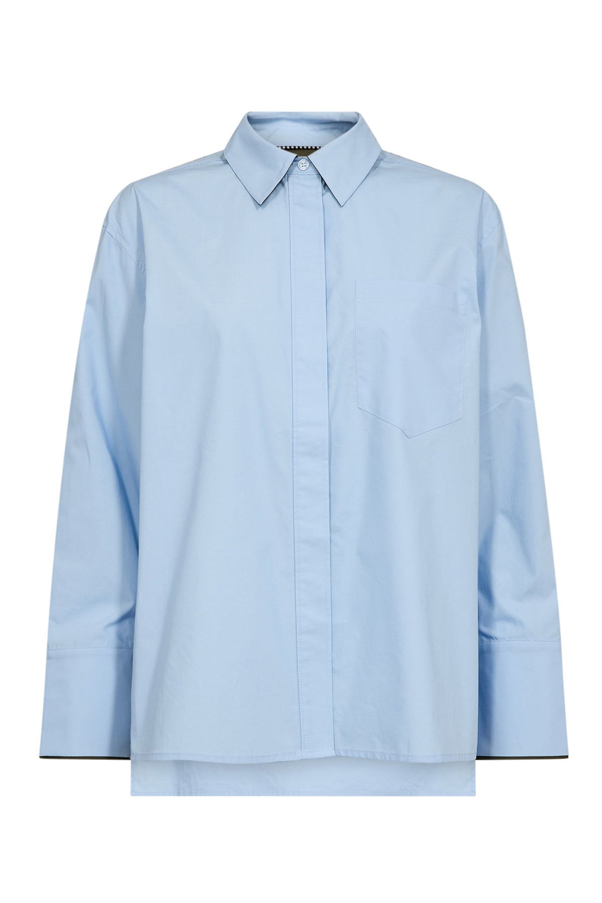 DonnaCC Fold Cuff Shirt 23-Pale Blue - 35862