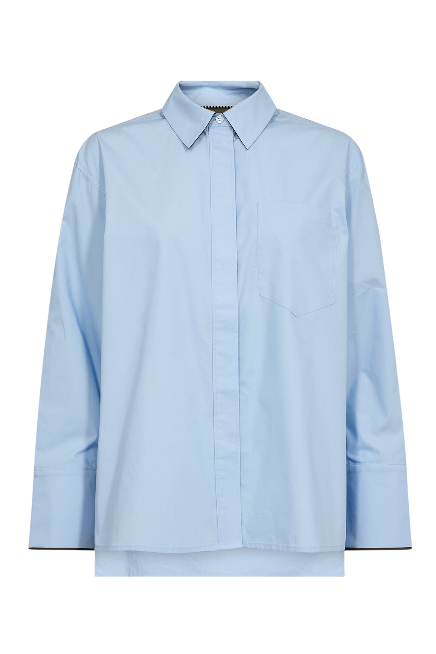 DonnaCC Fold Cuff Shirt 23-Pale Blue - 35862