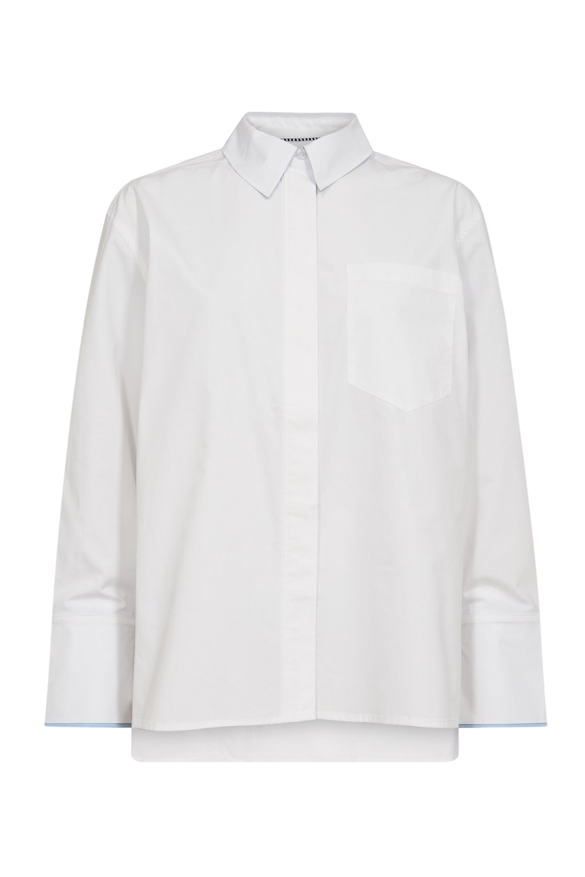 DonnaCC Fold Cuff Shirt 4000-White