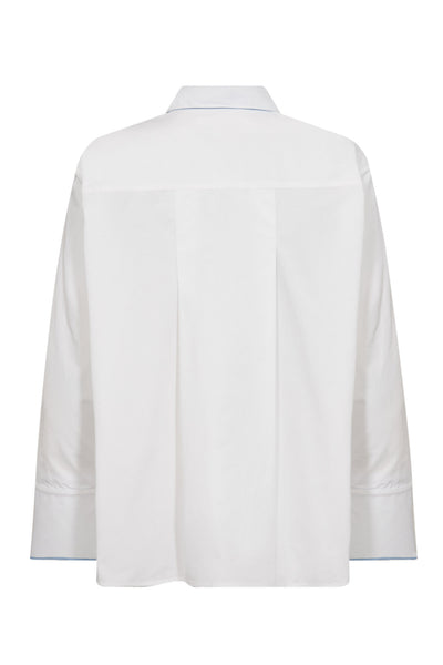 DonnaCC Fold Cuff Shirt 4000-White Thumbnail