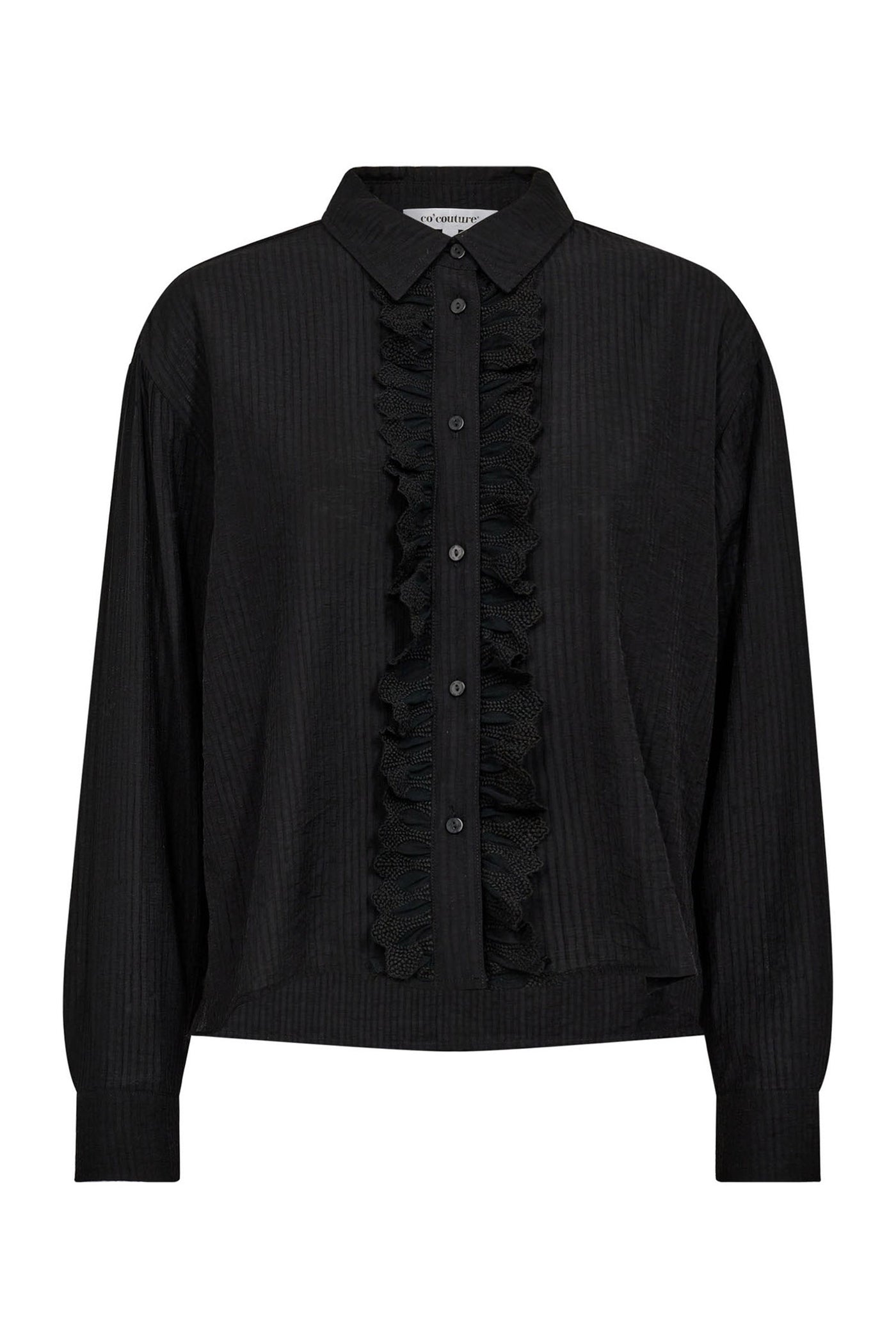 AlbieCC Frill Shirt 96-Black - 35863