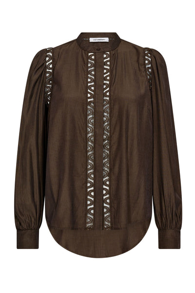 AilaCC Lace Shirt 83-Mocca - 35867 Thumbnail