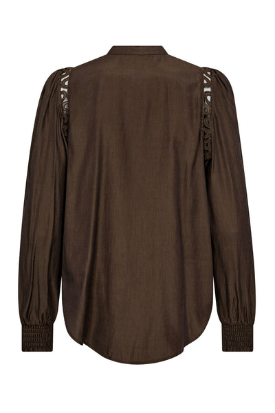 AilaCC Lace Shirt 83-Mocca - 35867 Thumbnail