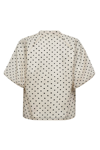 DilanCC Dot SS V-Shirt 108-Powder - 35869 Thumbnail