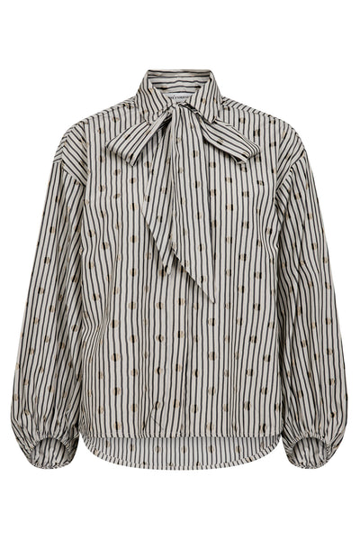 TrixieCC Dot Bow Shirt 138-Light Grey - 35872 Thumbnail