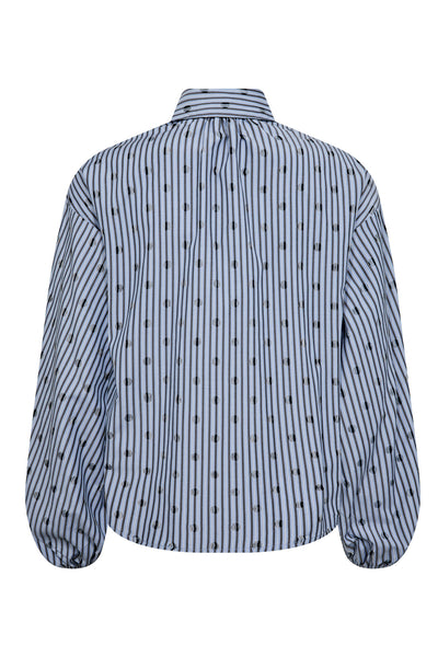 TrixieCC Dot Bow Shirt 17-Blue - 35872 Thumbnail