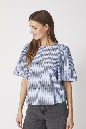 TrixieCC Dot Blouse 17-Blue - 35873