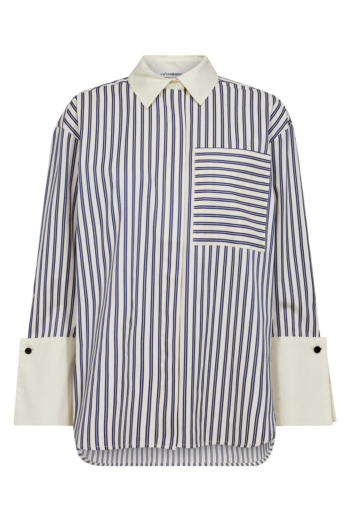 SamsonCC Stripe Cuff Shirt 120-Navy - 35878