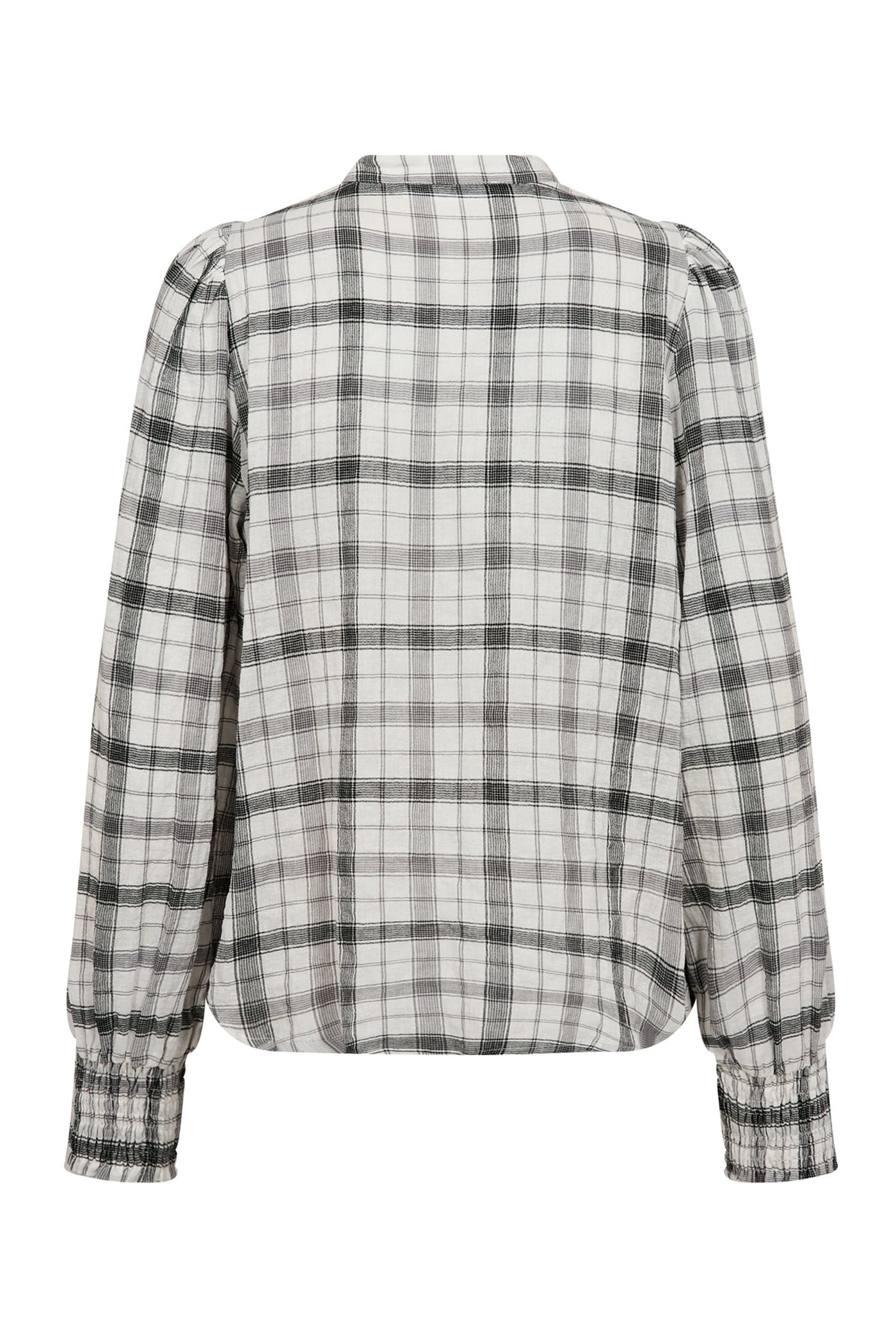 Sally Check V-Blouse 11-Off white - 35882