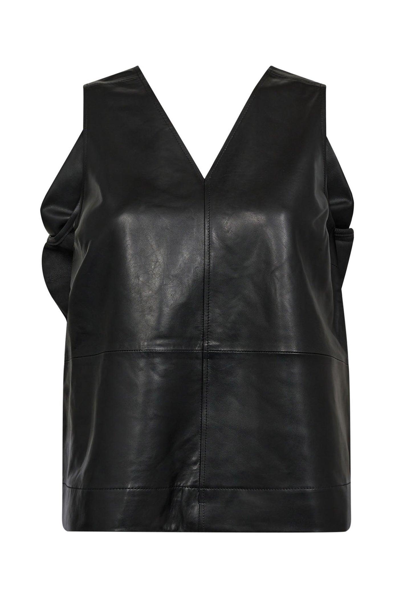 PhoebeCC Leather Bow V-Top 96-Black