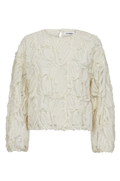 ShaniaCC Fluffy Blouse 11-Off white Thumbnail