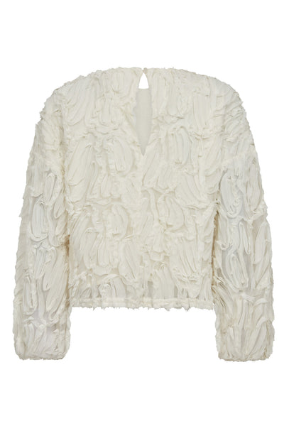ShaniaCC Fluffy Blouse 11-Off white Thumbnail