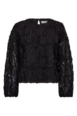 ShaniaCC Fluffy Blouse 96-Black - 35889