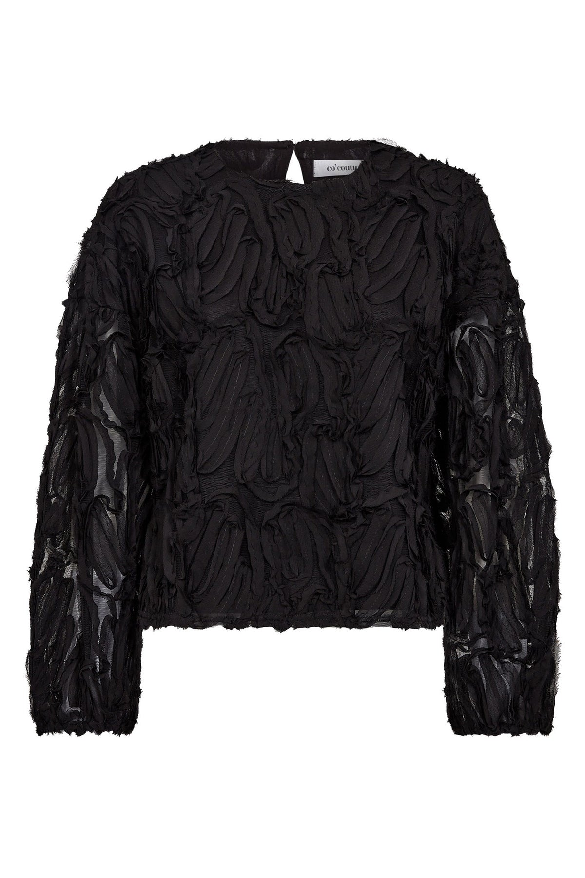 ShaniaCC Fluffy Blouse 96-Black - 35889
