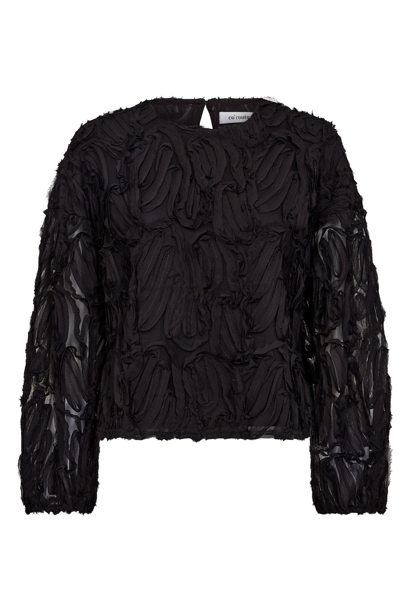 ShaniaCC Fluffy Blouse 96-Black - 35889