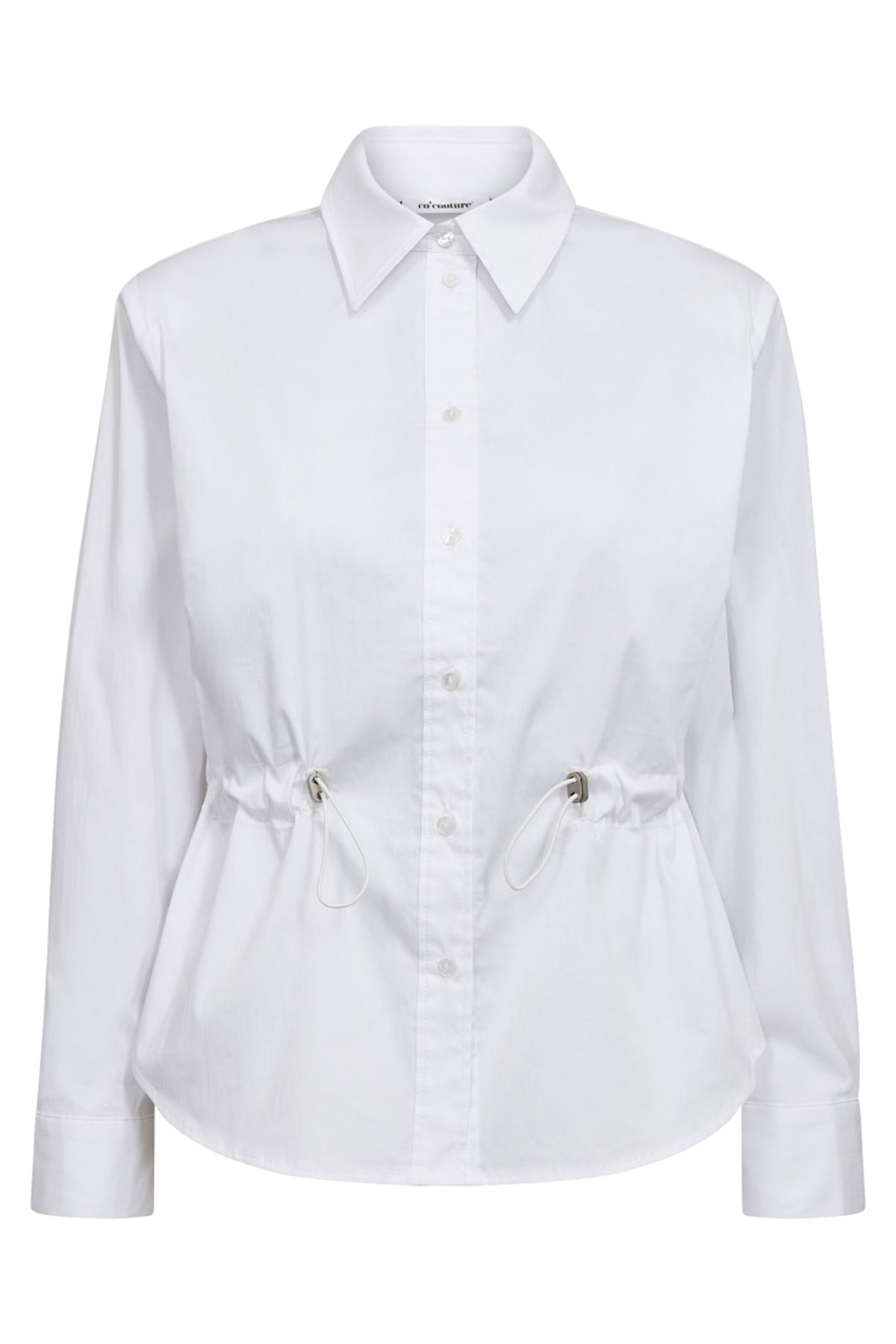 SannaCC Tie Waist Shirt 4000-White - 35893