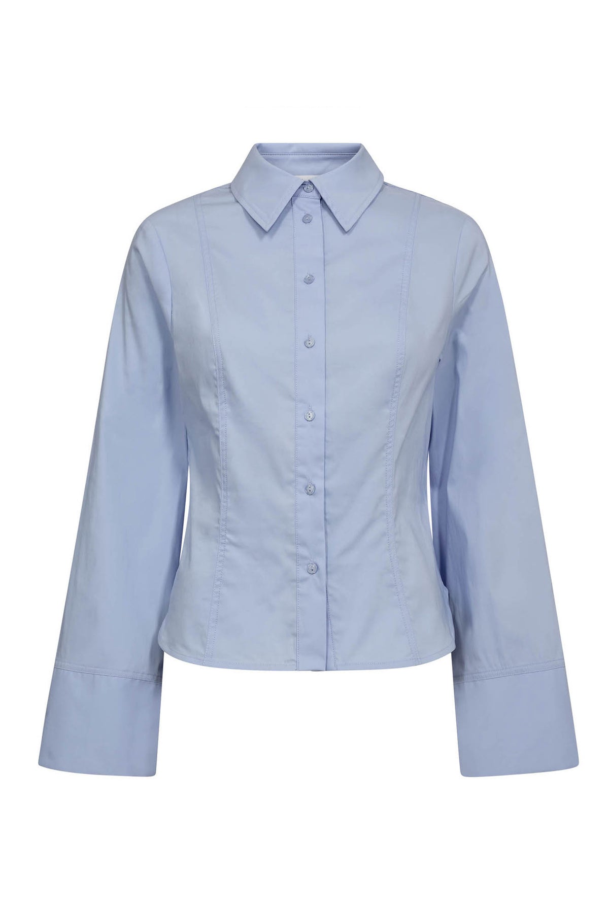 SannaCC Bell Sleeve Shirt 23-Pale Blue - 35903