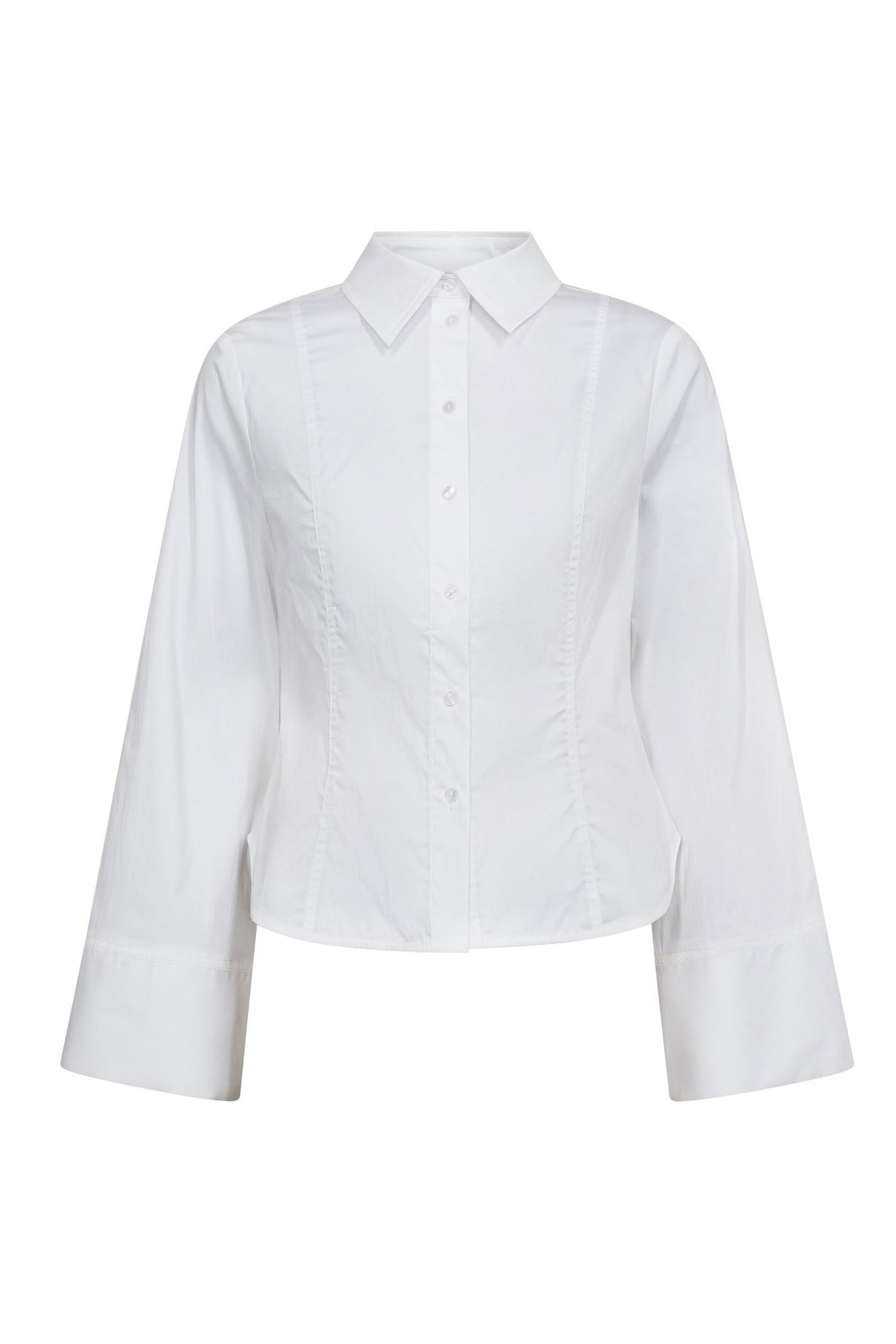 SannaCC Bell Sleeve Shirt 4000-White - 35903