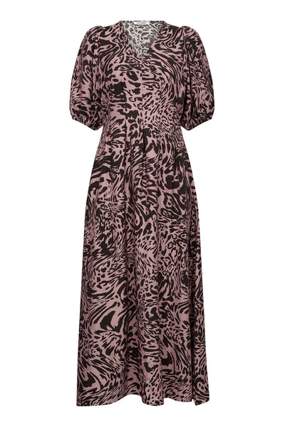 MerylCC Pleat Dress 103-Old Rose - 36514 Thumbnail