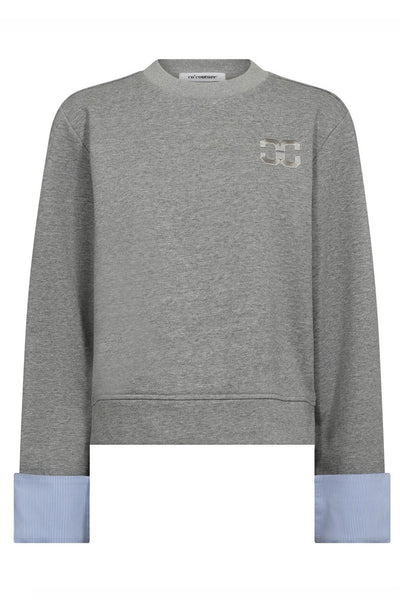 DaniellaCC Cuff Sweat 57-Grey Melan - 37035 Thumbnail