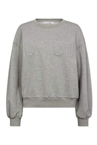 ZoeCC Coco Embroidery Sweat 57-Grey Melan - 37039 Thumbnail
