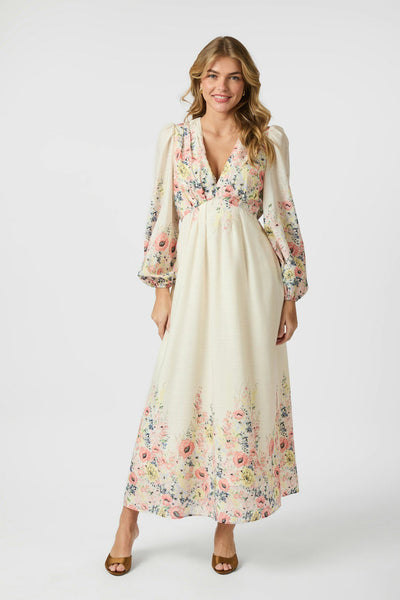 SILFI FLOWER PRINT Creme - 164828 Thumbnail