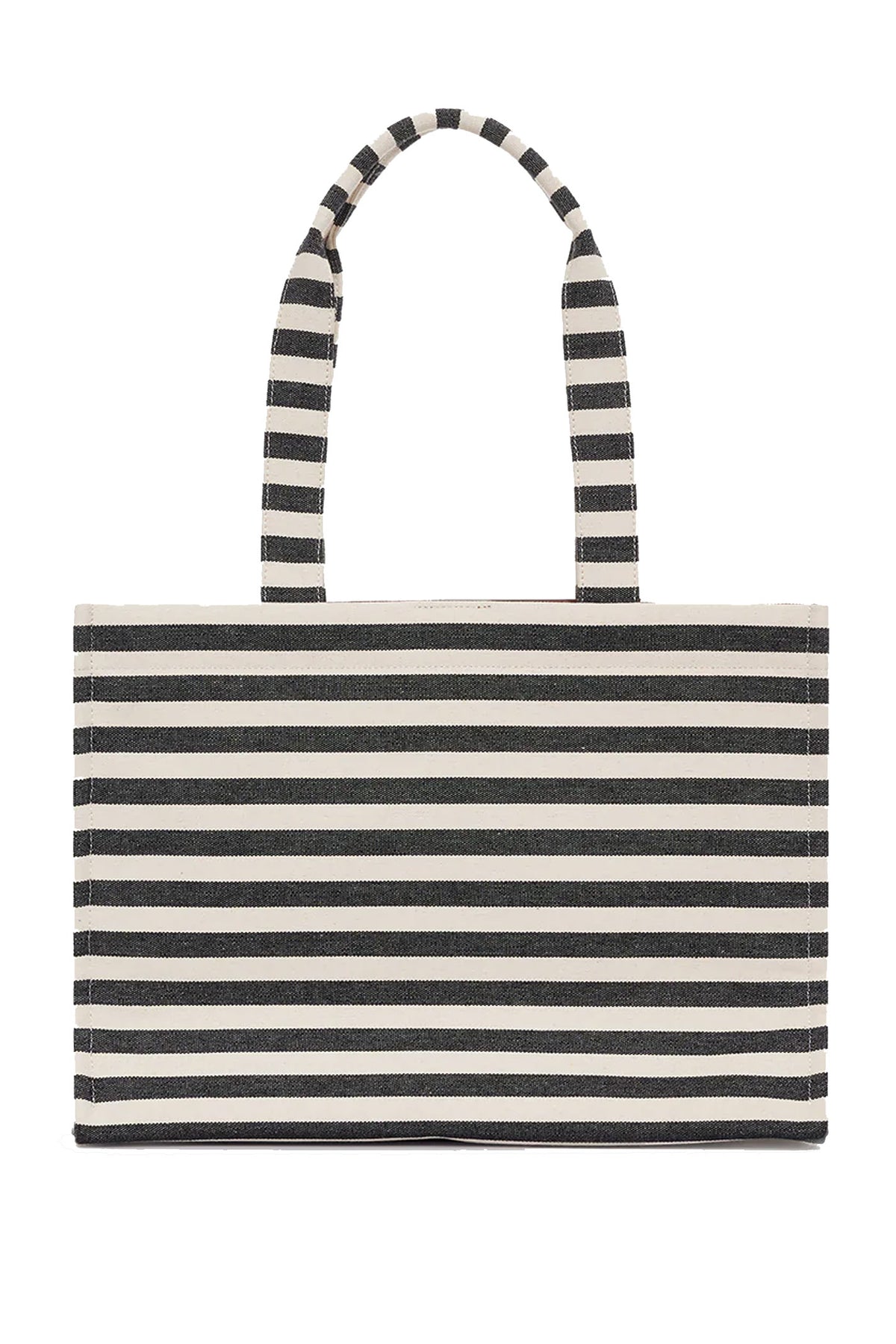 LARA TOTE Black/Nature Stripe - A-13-11091