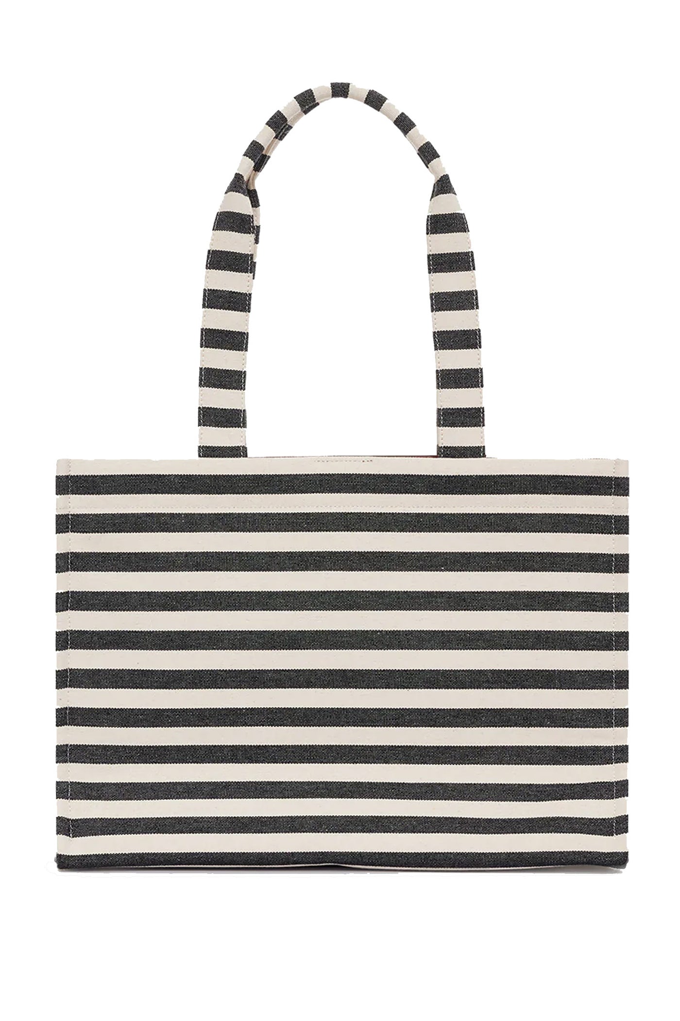 LARA TOTE Black/Nature Stripe - A-13-11091