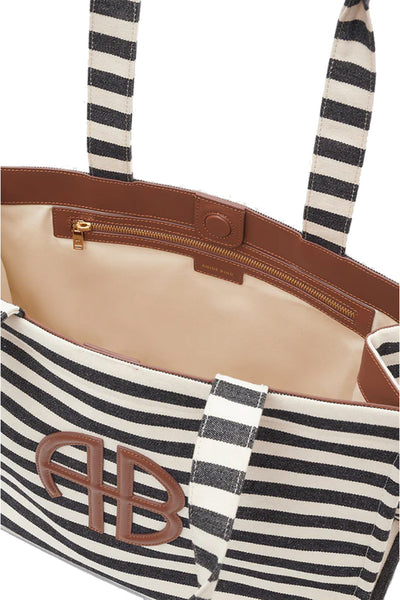 LARA TOTE Black/Nature Stripe - A-13-11091 Thumbnail