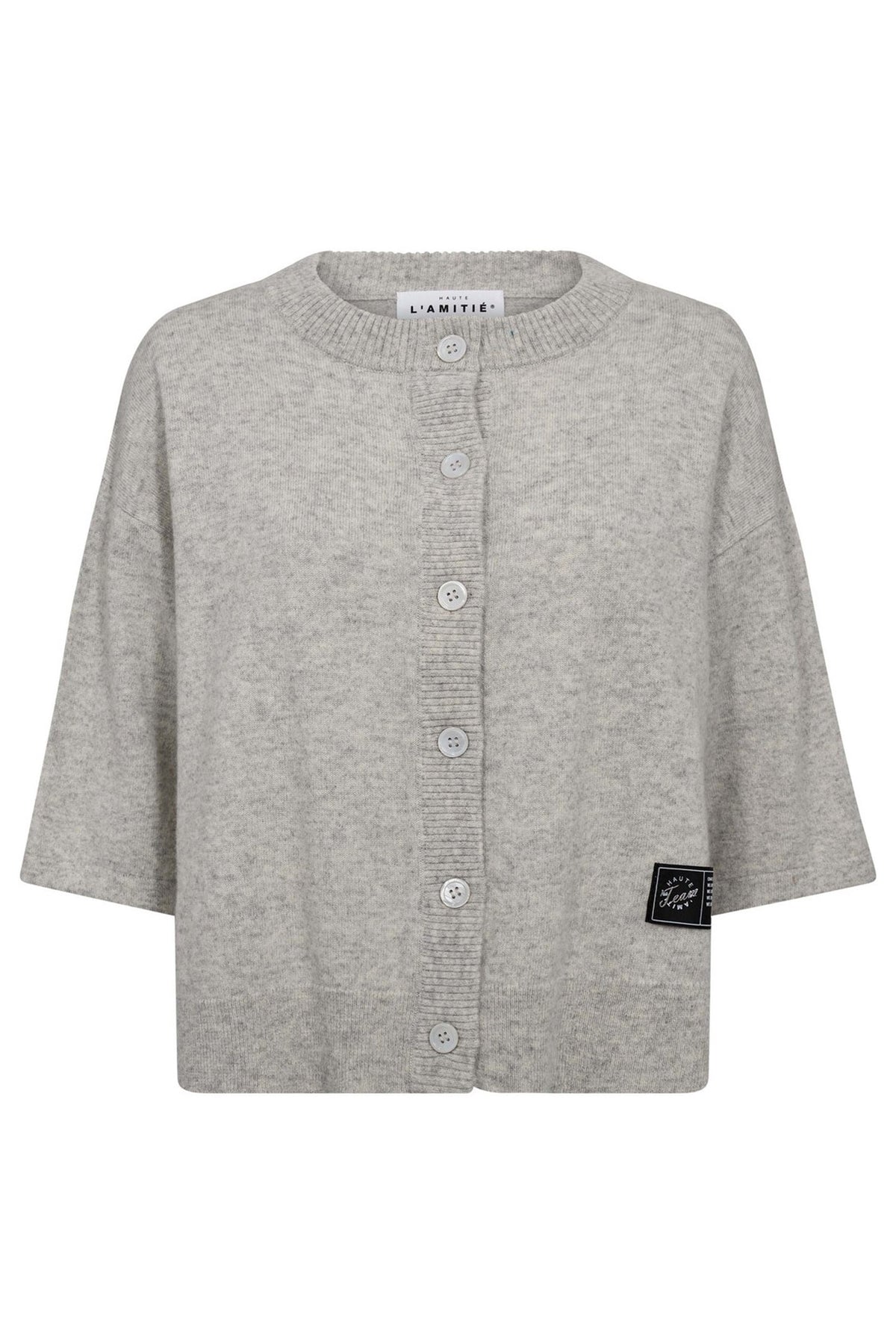 Cash SS Cardigan Pearl Melange - HL10220