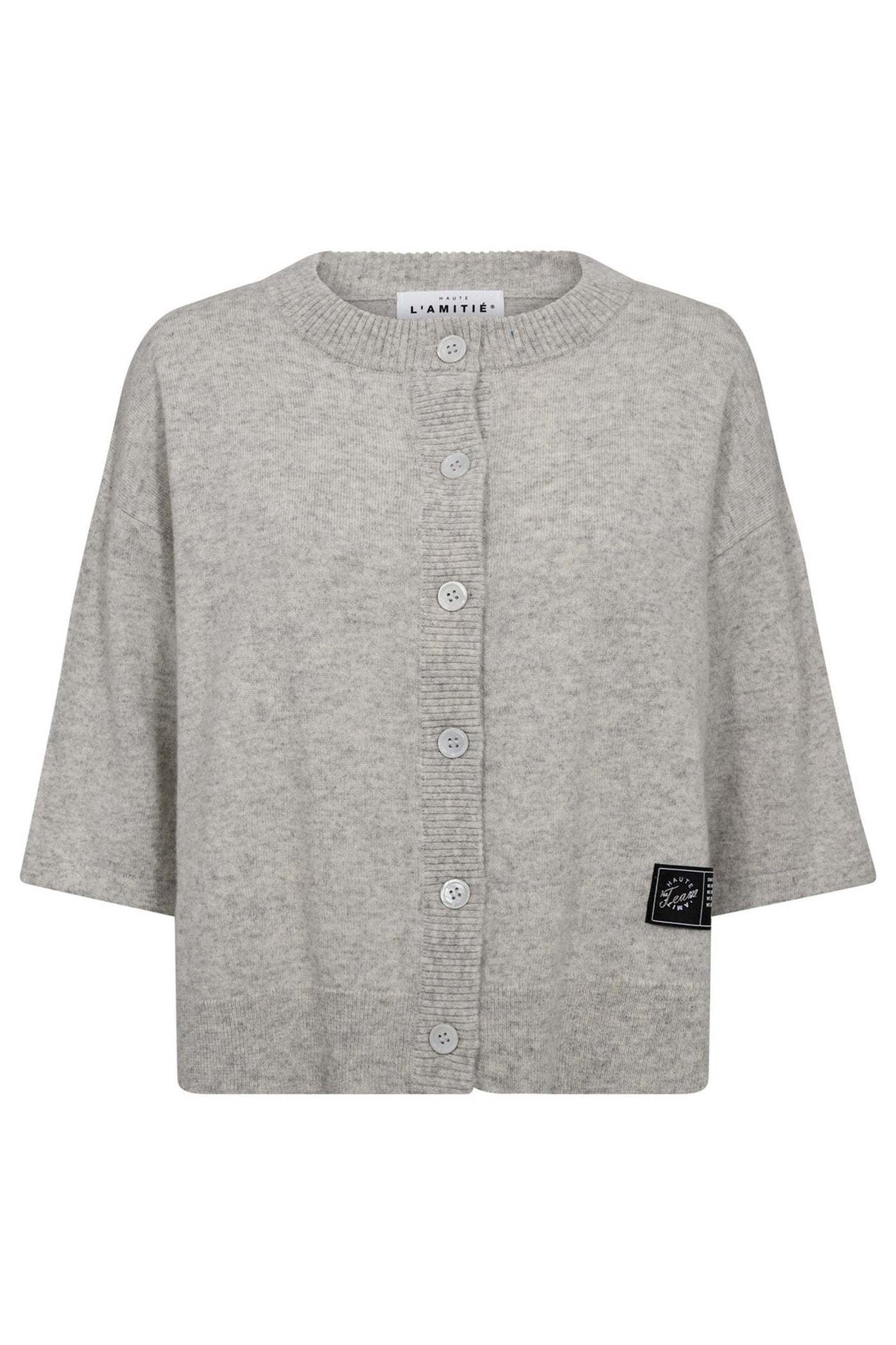 Cash SS Cardigan Pearl Melange - HL10220