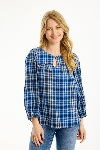 Cara blouse Blue - 16737 Thumbnail