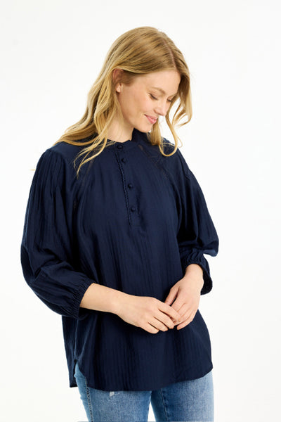 Oline blouse Navy - 16756 Thumbnail