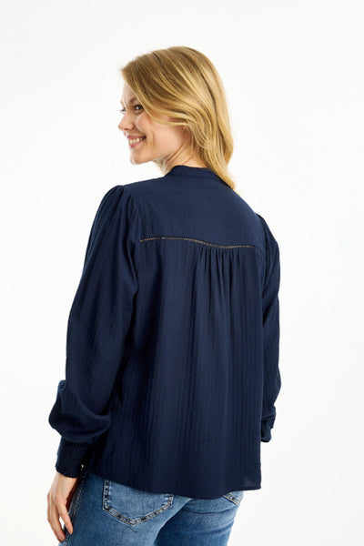 Safran blouse Navy - 16758 Thumbnail