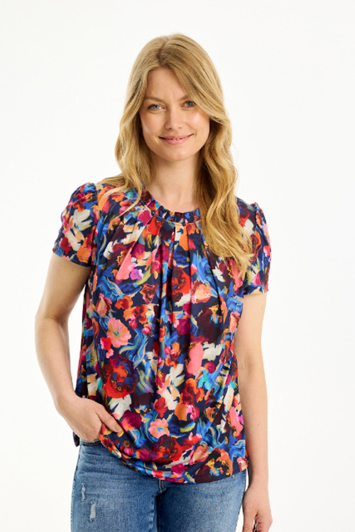 Grazia blouse short sleeves Multicolour - 16770