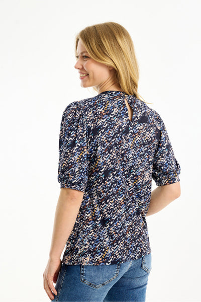 Grazia blouse 1/2 sleeves Blue - 16773 Thumbnail