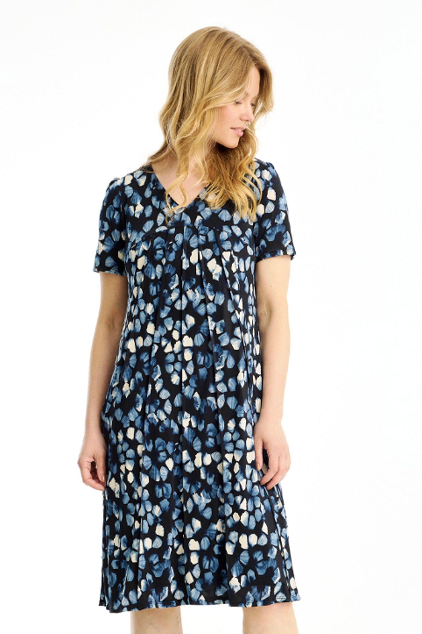 Lucy dress short sleeves Blue - 16778