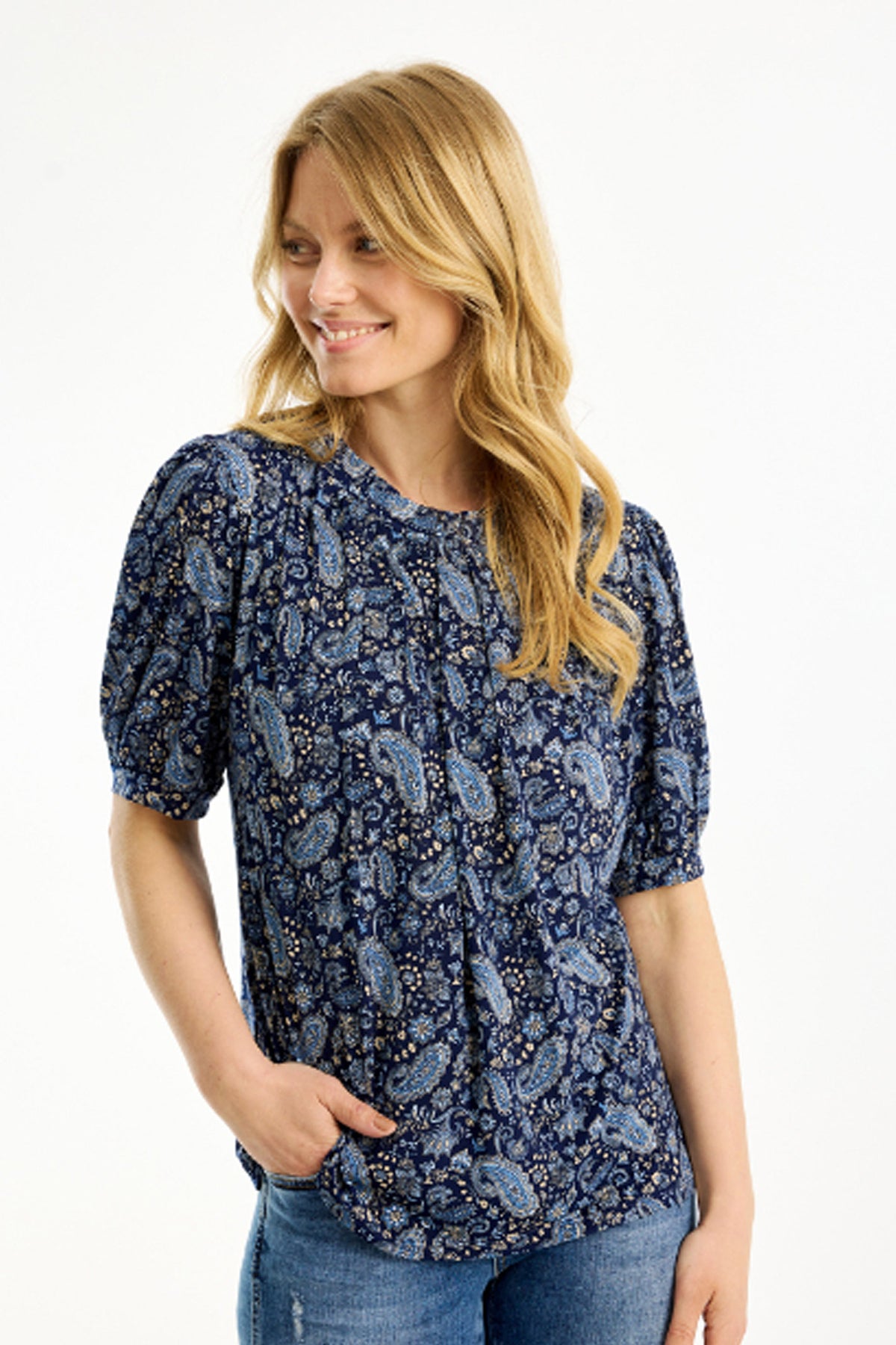 Grazia blouse 1/2 sleeves Blue - 16779