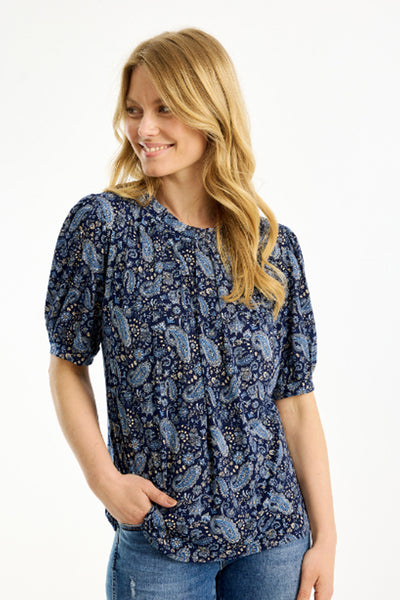 Grazia blouse 1/2 sleeves Blue - 16779 Thumbnail