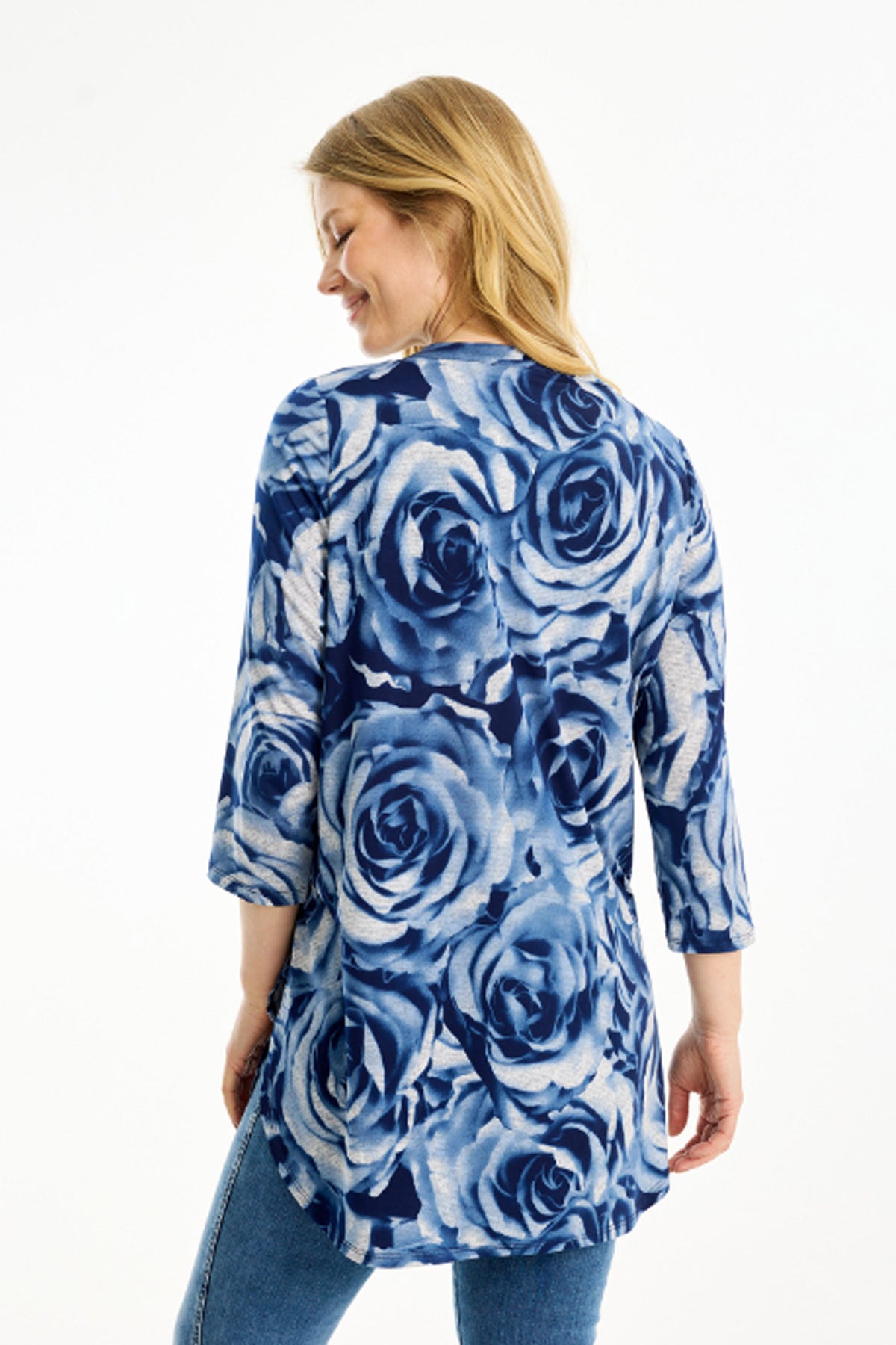 Maracollina tunic 3/4 sleeves Blue - 16784