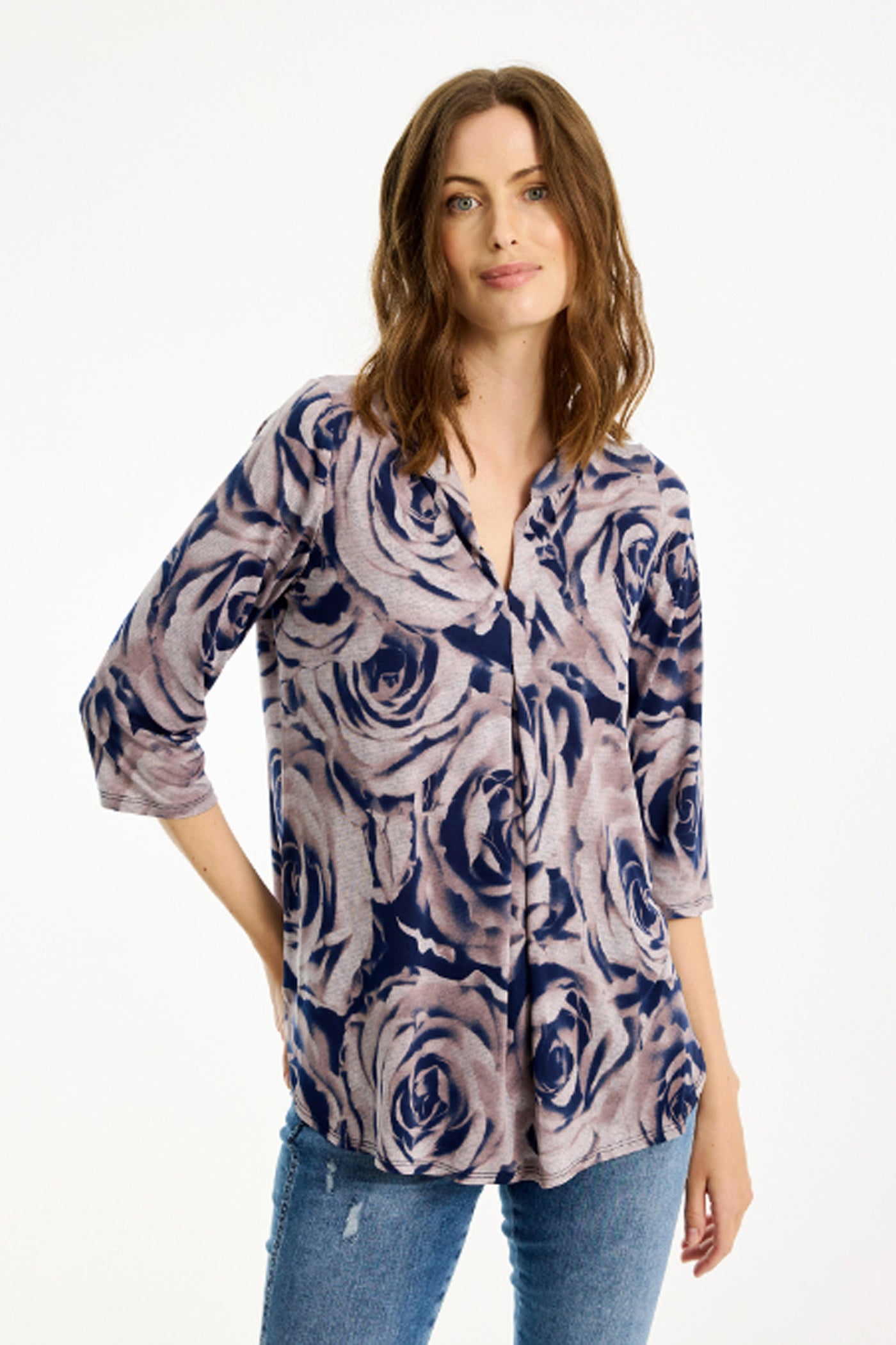 Maracol blouse 3/4 sleeves DUSTY ROSE - 16786
