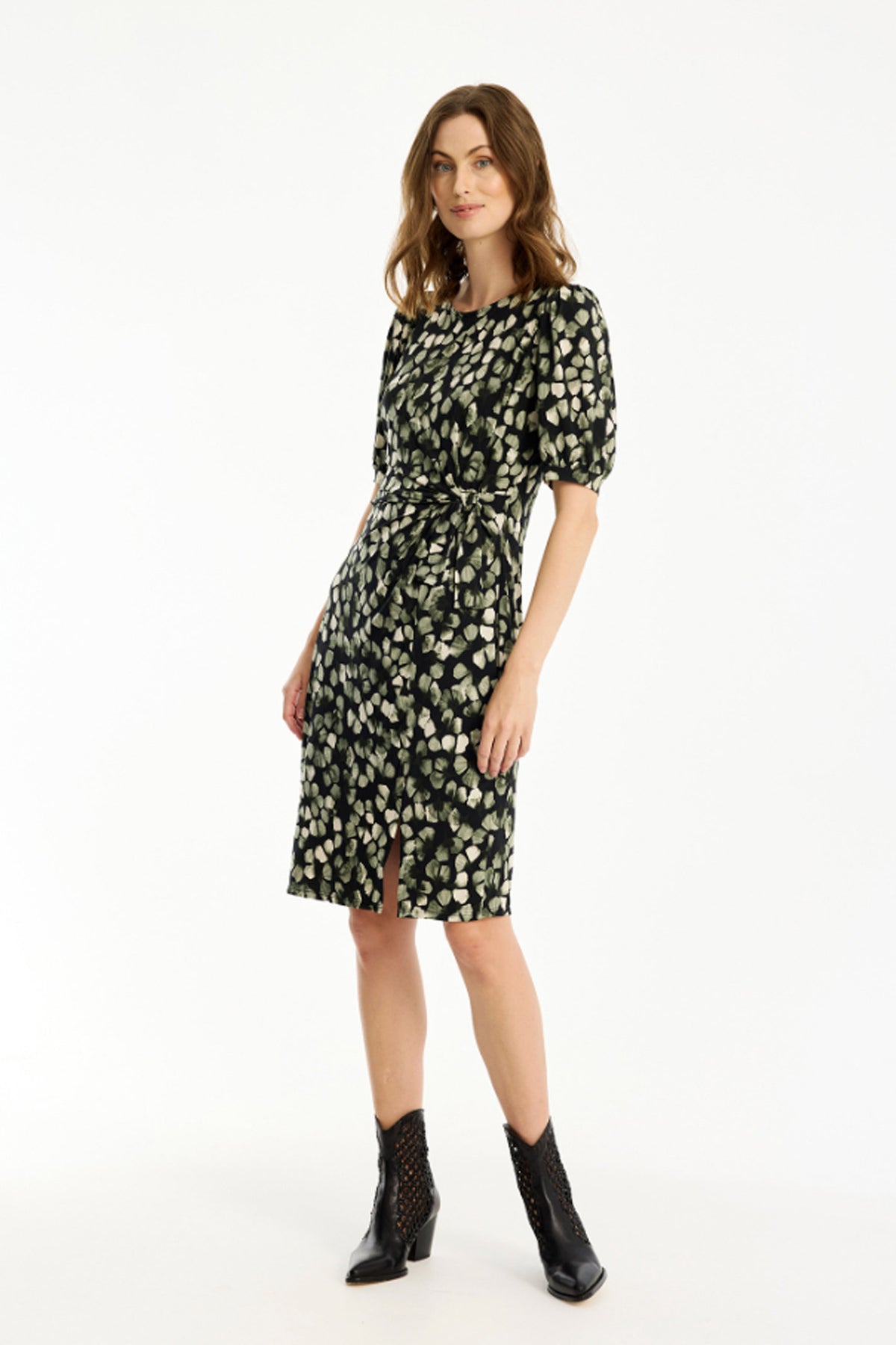 Rosy dress 1/2 sleeves Green - 16791