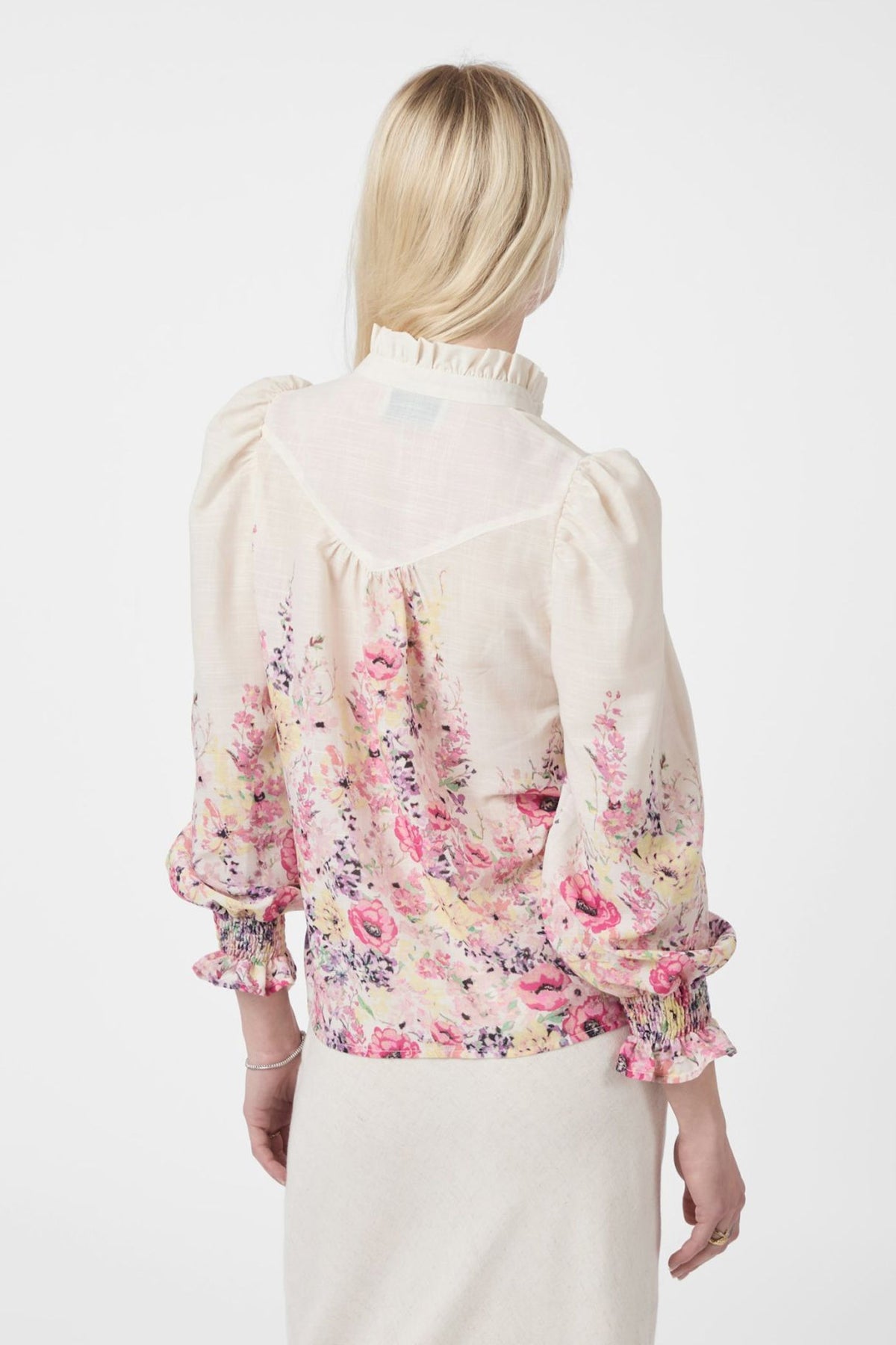 CALLOMA FLOWER PRINT IVORY - 166266