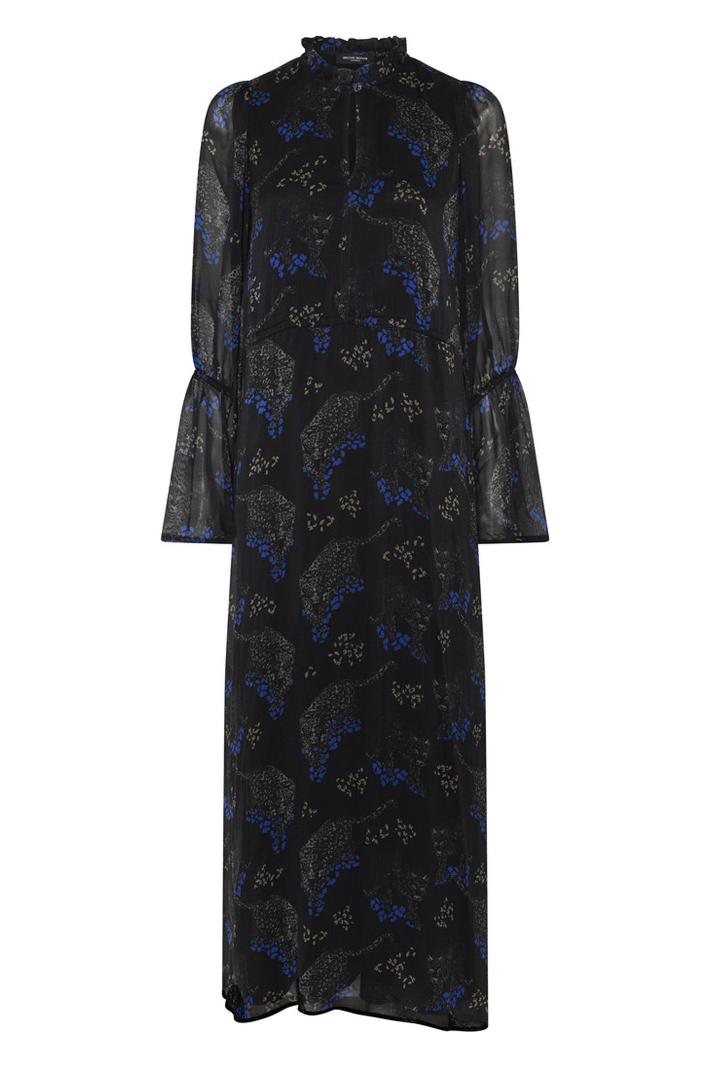 ChionoBBLissa dress Black Blue leopard print - BBW4618