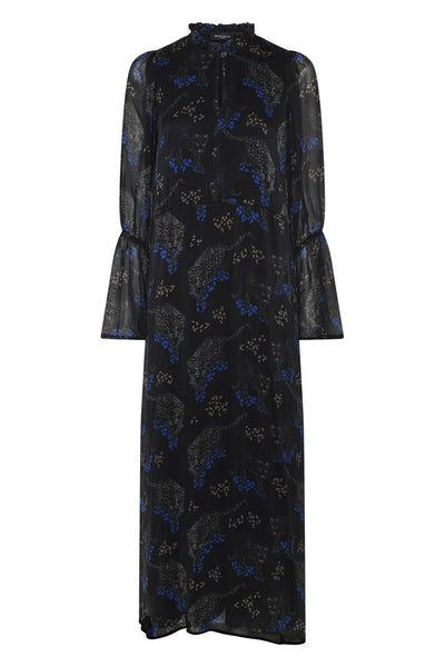 ChionoBBLissa dress Black Blue leopard print - BBW4618 Thumbnail
