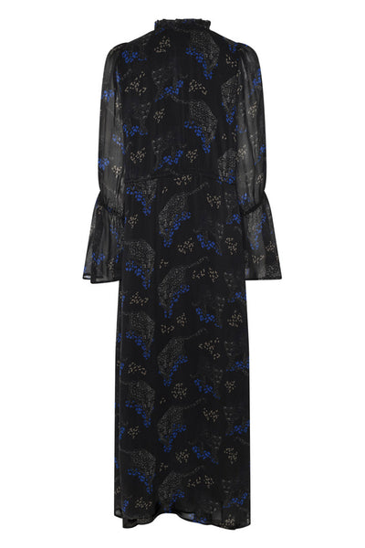 ChionoBBLissa dress Black Blue leopard print - BBW4618 Thumbnail