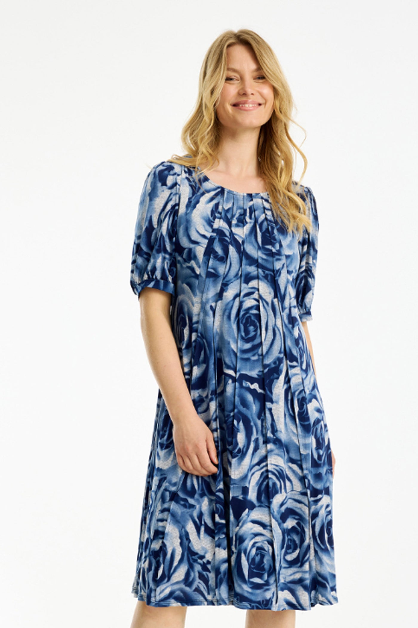 Lucette dress 1/2 sleeves Blue - 16785